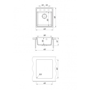 Кухонная мойка Dr. Gans Smart Оливия 420 графит схема