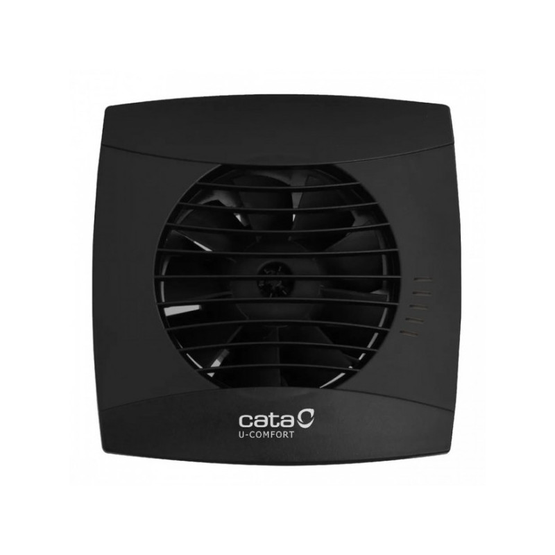 Вытяжной вентилятор CATA UC-10 Timer Hygro Black вид спереди
