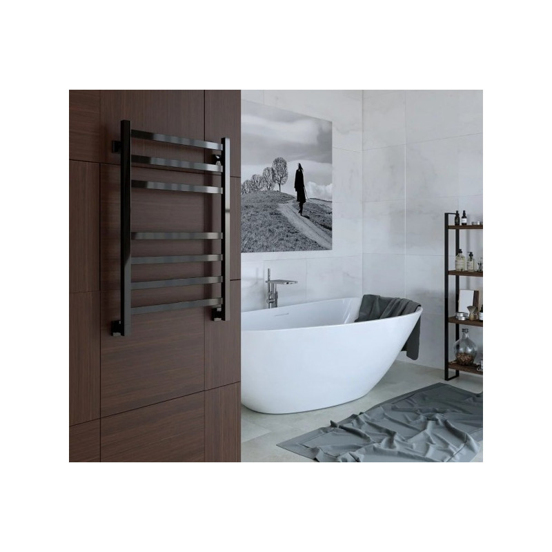 Полотенцесушитель Stinox Prestige 500x700 НП (1/2") черный в интерьере