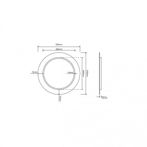 Зеркало Roxen Adema 60x60 схема