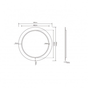 Зеркало Roxen Adema 80x80 схема