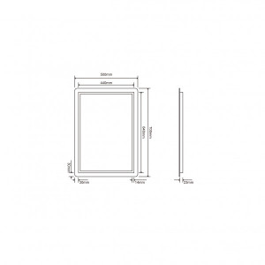 Зеркало Roxen Bella 50x70 схема