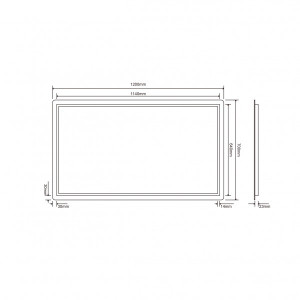 Зеркало Roxen Bella Long 120x70 схема