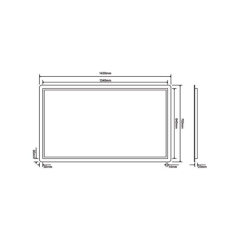 Зеркало Roxen Bella Long 140x70 схема