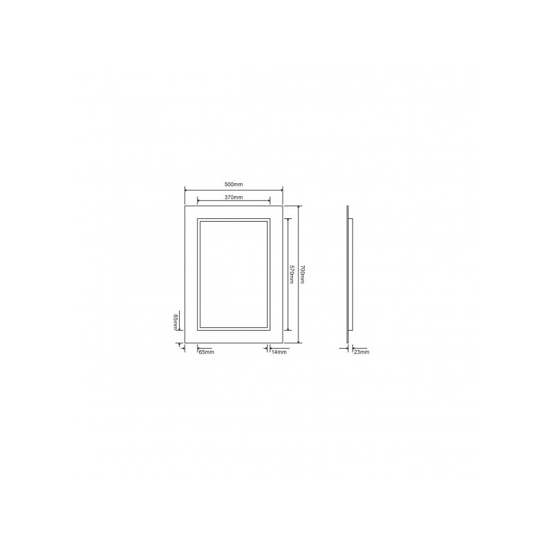Зеркало Roxen Bliss 50x70 схема