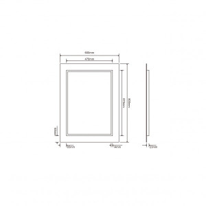Зеркало Roxen Bliss 60x80 схема