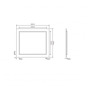 Зеркало Roxen Bliss 80x70 схема