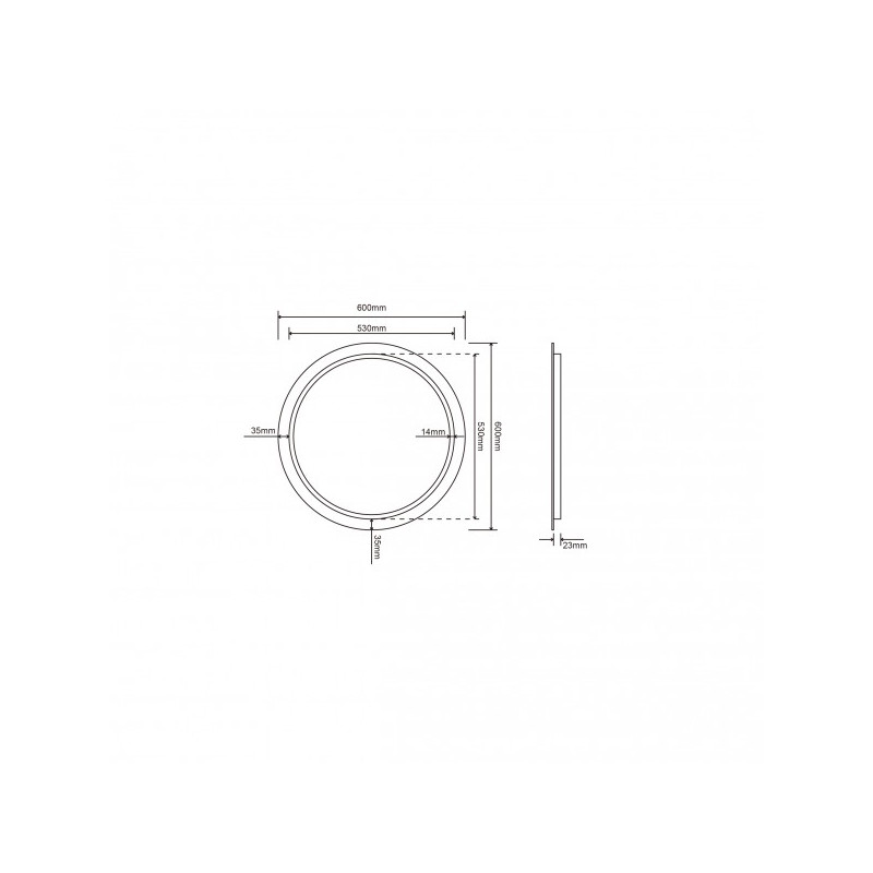Зеркало Roxen Brimen 60x60 схема