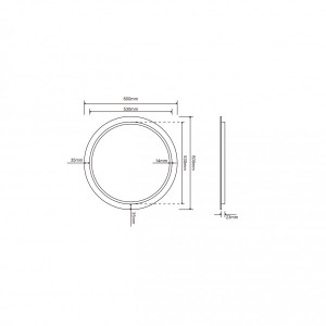 Зеркало Roxen Brimen 60x60 схема