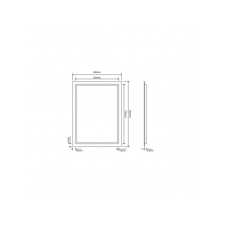 Зеркало Roxen Gotem 60x80 схема