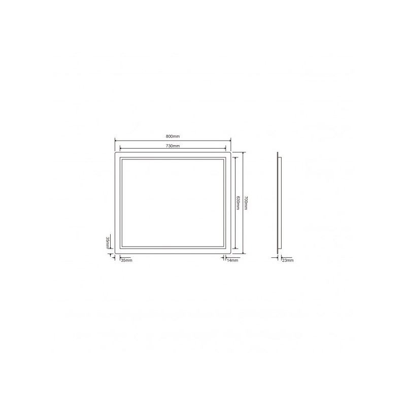 Зеркало Roxen Gotem 80x70 схема