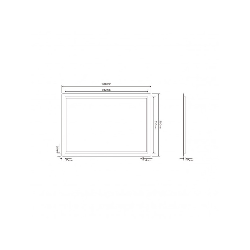 Зеркало Roxen Gotem 100x70 схема
