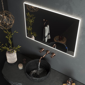 Зеркало Roxen Gotem 120x70 в интерьере