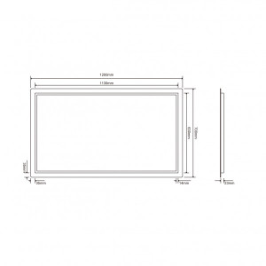 Зеркало Roxen Gotem 120x70 схема