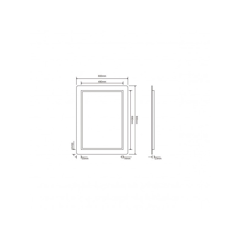 Зеркало Roxen Irida 60x80 схема
