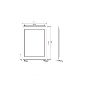 Зеркало Roxen Irida 60x80 схема