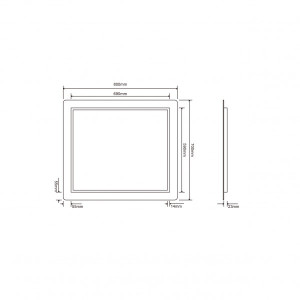 Зеркало Roxen Irida 80x70 схема