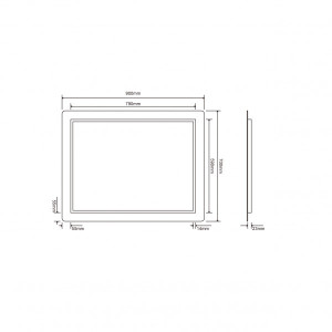 Зеркало Roxen Irida 90x70 схема