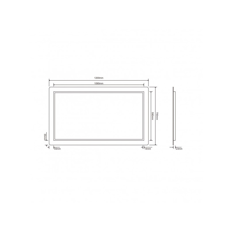 Зеркало Roxen Irida Long 120x70