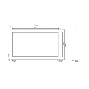 Зеркало Roxen Irida Long 120x70