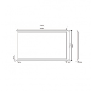 Зеркало Roxen Pure Long 120x70 схема