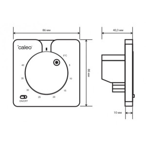 Терморегулятор Caleo C430 белый схема