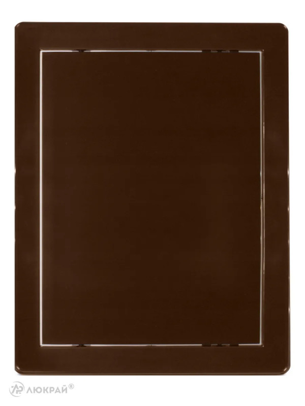 Люк пластиковый Awenta DT 20х25 коричневый спереди