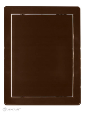 Люк пластиковый Awenta DT 20х25 коричневый спереди