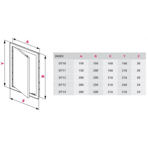 Люк пластиковый Awenta DT 20х30 коричневый размеры