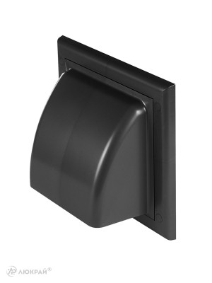 Вытяжная решетка для фасада Awenta KO100-30GR d100 графит под углом