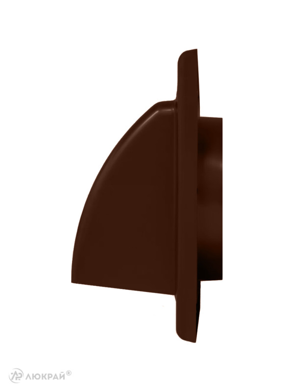 Вытяжная решетка для фасада Awenta KO100-30BR d100 коричневая сбоку
