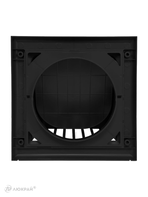Вытяжная решетка для фасада Awenta KO100-30CZ d100 черная сзади