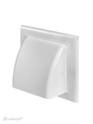 Вытяжная решетка для фасада Awenta KO150-30 d150 белая под углом