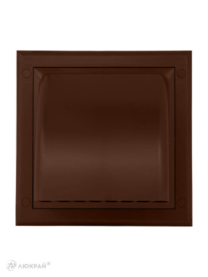 Вытяжная решетка для фасада Awenta KO150-30BR d150 коричневая спереди