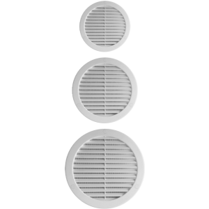 Решетка с сеткой от насекомых Awenta TRU18 d150 белая общая