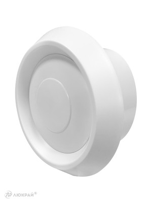 Диффузор приточно-вытяжной (анемостат) Awenta AN1 d100 белый сбоку