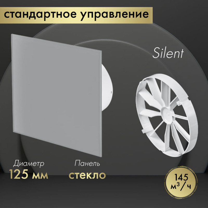 Вытяжной вентилятор Awenta System+ Silent 125 / KWS125-PTGG125M-ZZ125