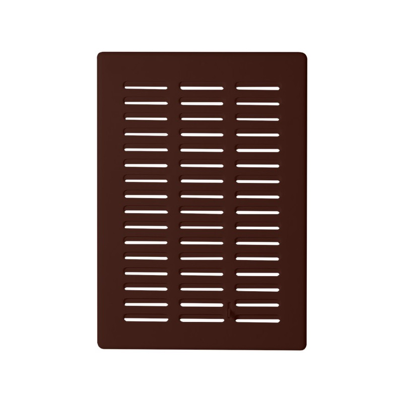 Решетка со шторкой Awenta Eko T06BR 16.5x23.5 коричневая спереди