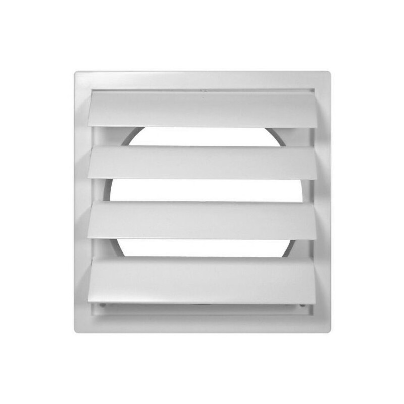 Решетка для однонаправленной подачи воздуха с затворкой и фланцем Awenta TN4 19x19/d125 белая открыт