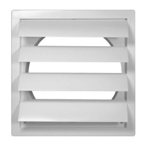 Решетка для однонаправленной подачи воздуха с затворкой и фланцем Awenta TN4 19x19/d125 белая открыт