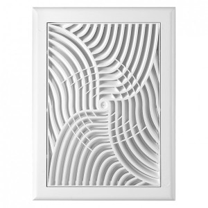 Решетка с сеткой от насекомых Awenta TX3 19x26 белая спереди