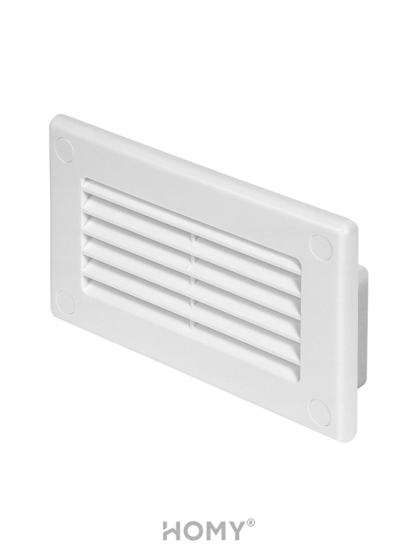 Решетка для пластикового канала Awenta KP75-30 (75x150) белая сбоку