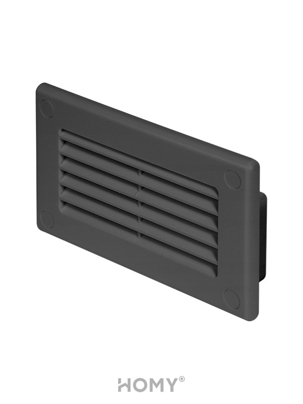 Решетка для пластикового канала Awenta KP75-30GR (75x150) графитовая сбоку