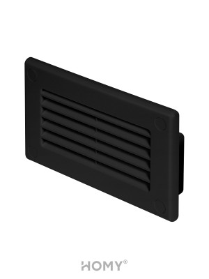 Решетка для пластикового канала Awenta KP75-30CZ  (75x150) черная сбоку