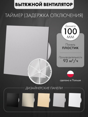 Вытяжной вентилятор airRoxy dRim100TS-C164-D100