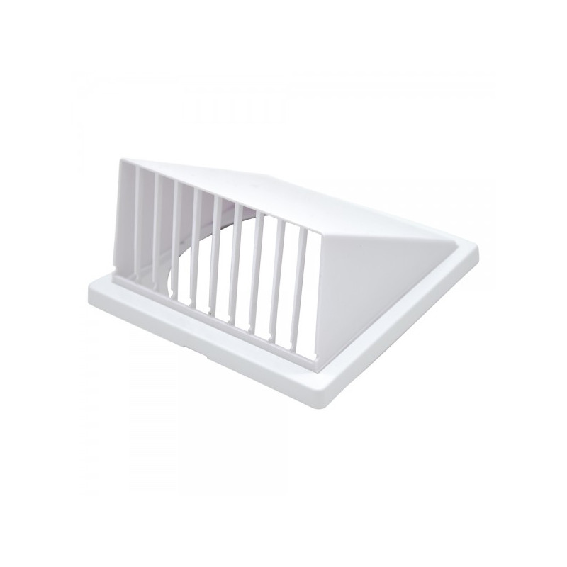 Фасадная решетка airRoxy 02-501 (d100) белая сбоку