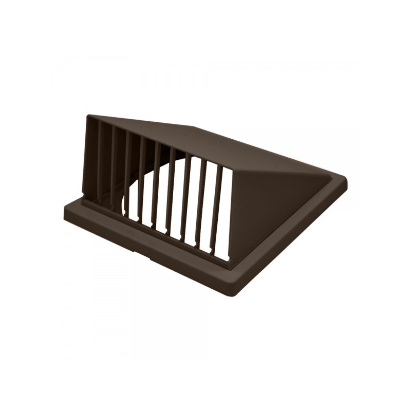 Фасадная решетка airRoxy 02-501BR (d100) коричневая спереди