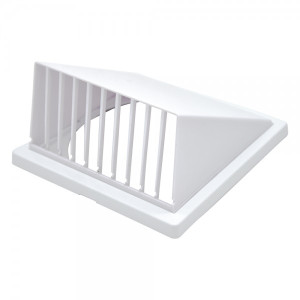 Фасадная решетка airRoxy 02-502 (d125) белая сбоку