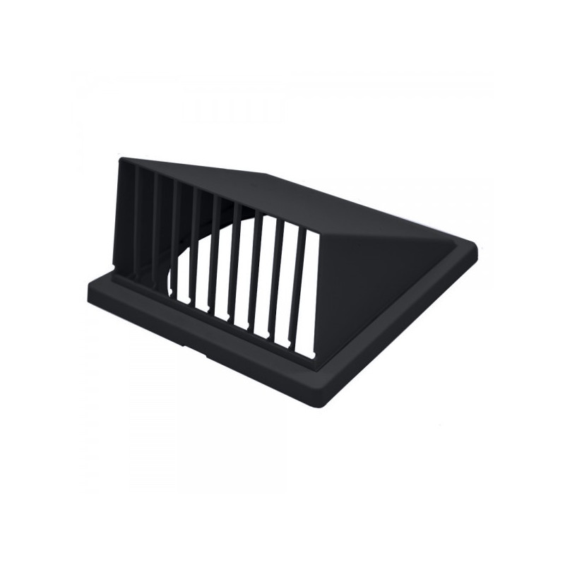 Фасадная решетка airRoxy 02-502GR (d125) черная сбоку