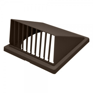 Фасадная решетка airRoxy 02-502BR (d125) коричневая сбоку